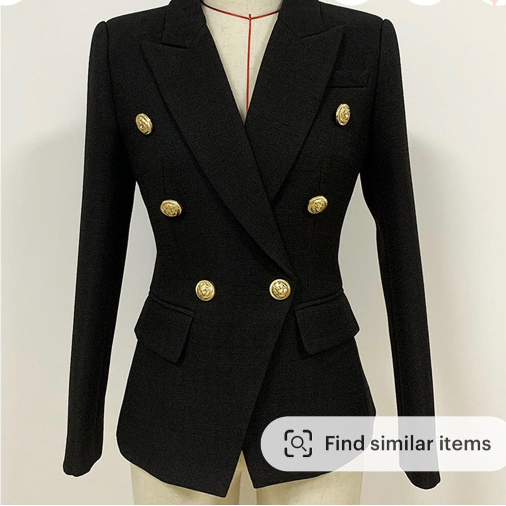 Black blazer balmain dupe